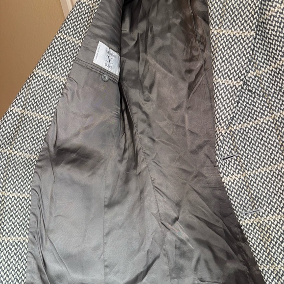 Valentino uomo wool gray/tan/beige tweed jacket size 39s, oversize small - Picture 6 of 8